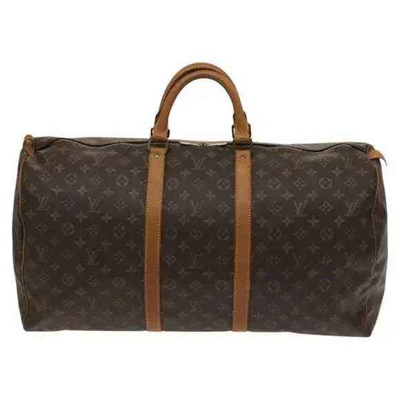 LOUIS VUITTON Monogram Keepall 55 Boston Bag M41424